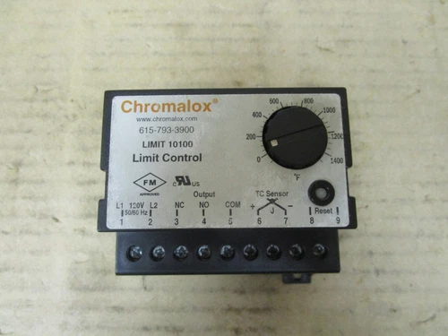 CHROMALOX LIMIT 10100 LIMIT CONTROL 0-1400°F 120V