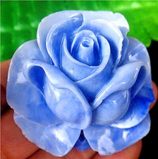 48x46x21mm Blue Tridacna Carved Flowers Pendant Bead AD67015