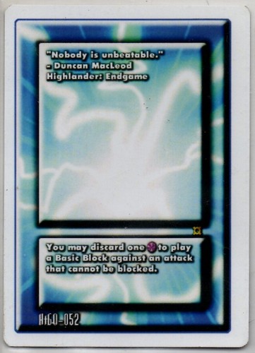 2nd Edition Highlander TCG Endgame Quickening HtGQ-052 Duncan MacLeod (Block) - Picture 2 of 2