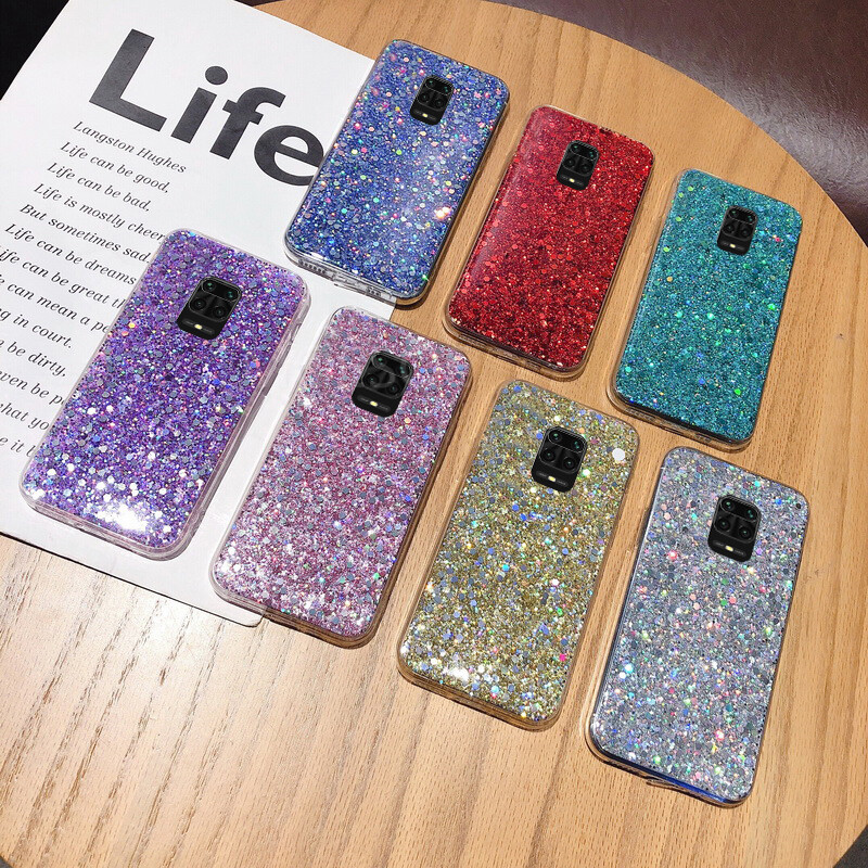 Bling Glitter Shockproof Silicone Case Cover For Xiaomi Redmi Note