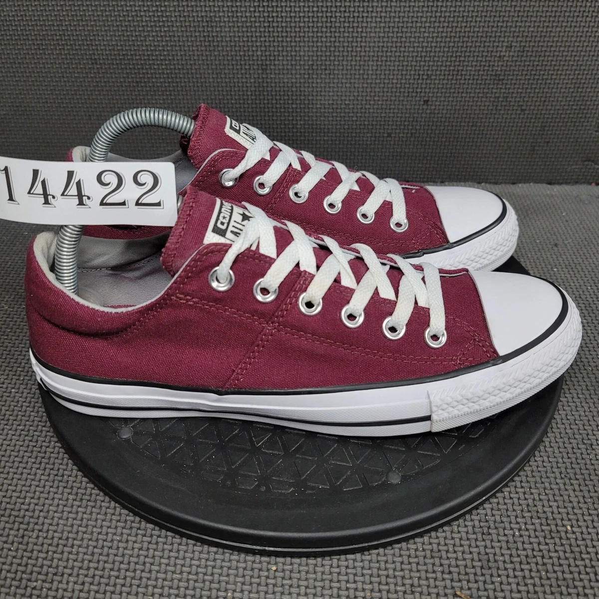 Converse Chuck Taylor Madison Shoes Womens Sz 9 Maroon White Canvas Sneakers