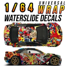 1/64 Scale WRAP Pattern Custom WaterSlide Decals for Hot