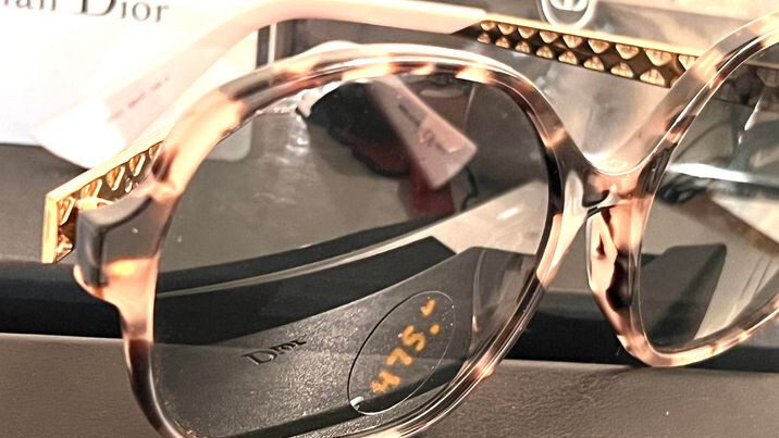 Christian Dior DIORVOLUTE2F 401JS Oval Havana Frame Sunglasses
