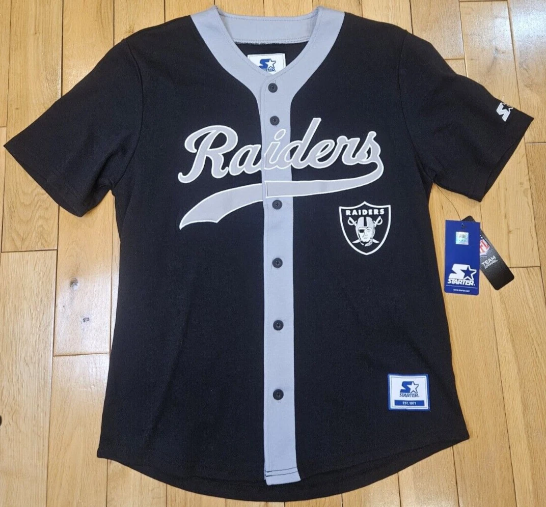 Starter Oakland Raiders ベースボールシャツ Preços baixos em