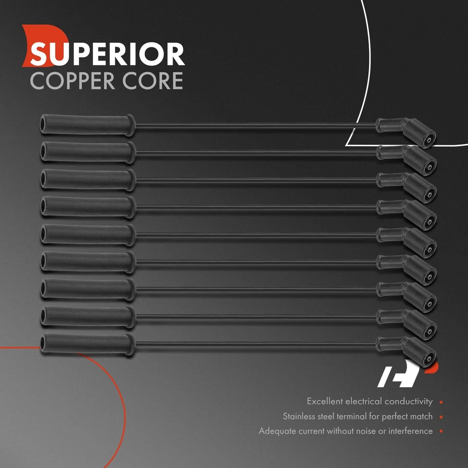 8x conjunto de fios de vela de ignição para Dodge Ram 1500 Dakota 08-10 Chrysler Aspen Jeep 4.7L - Imagem 2 de 4