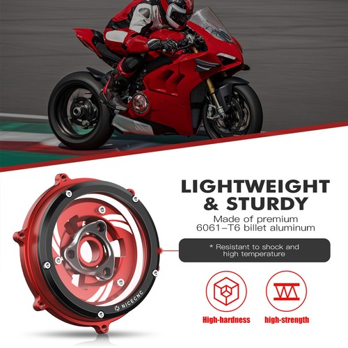 CNC Klar Druckplatte Kupplungsdeckel Federteller Für Ducati Panigale V4S 18-24 - Picture 6 of 15