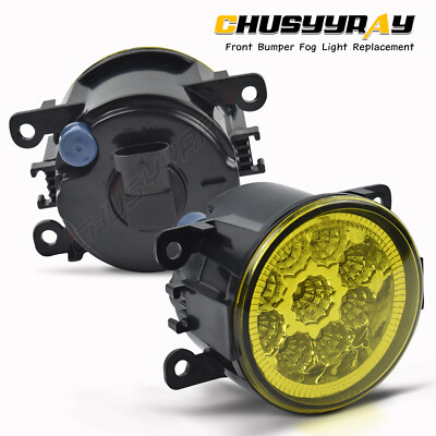 2x LED Fog Light For Ford Explorer 2011-2015 C-MAX 2013-2019 Bumper Yellow Lamp