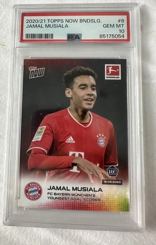 2020-21 Topps Now Bundesliga - English #006 Jamal Musiala (RC) PSA 10 (rare)