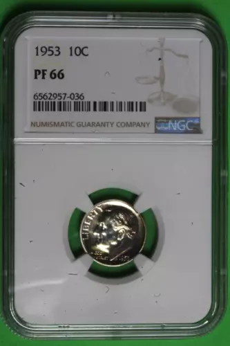 1953-P Proof NGC PF66 Roosevelt Dime #B36690