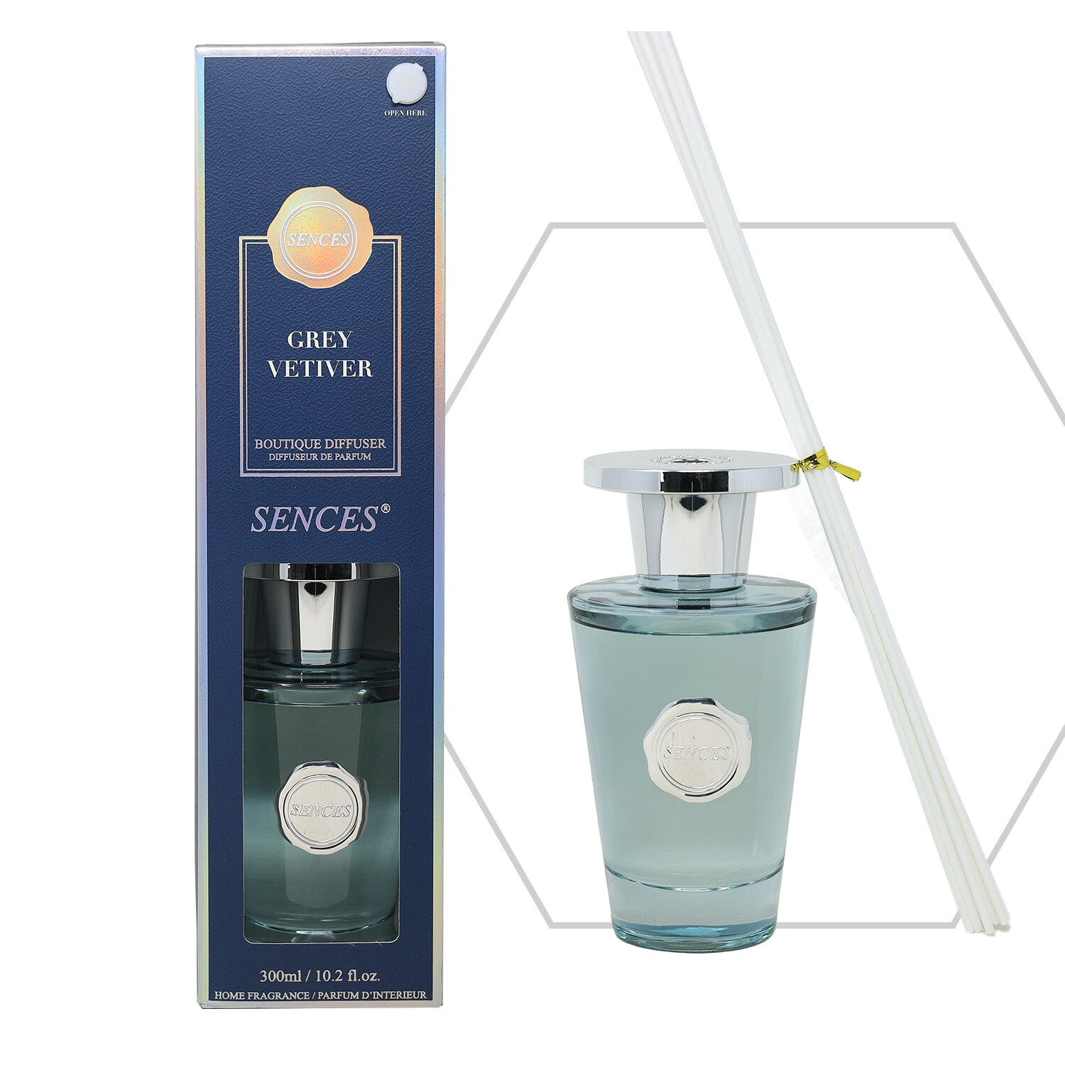 Reed Diffuser 300ml Baltus Grey Vetiver Air Freshener Aromatherapy Fragrance
