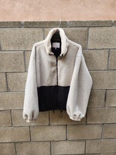 Frame Sherpa Fleece Oversized Off White Jacket Womens Size S