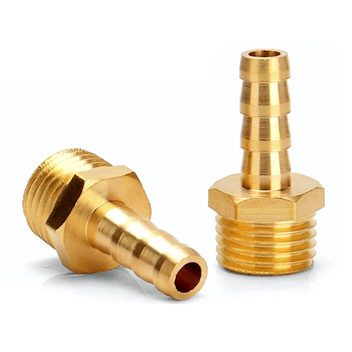 Paquete de 20 accesorios de manguera de aire, adaptador de tubería macho de 1/4"" de barba x 1/4"" NPT 15 PIEZAS - Imagen 9 de 10