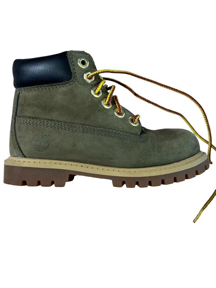 BOTA IMPERMEABLE TIMBERLAND PREMIUM 6" VERDE NIÑO TALLA US 9 Foto 2 de 3