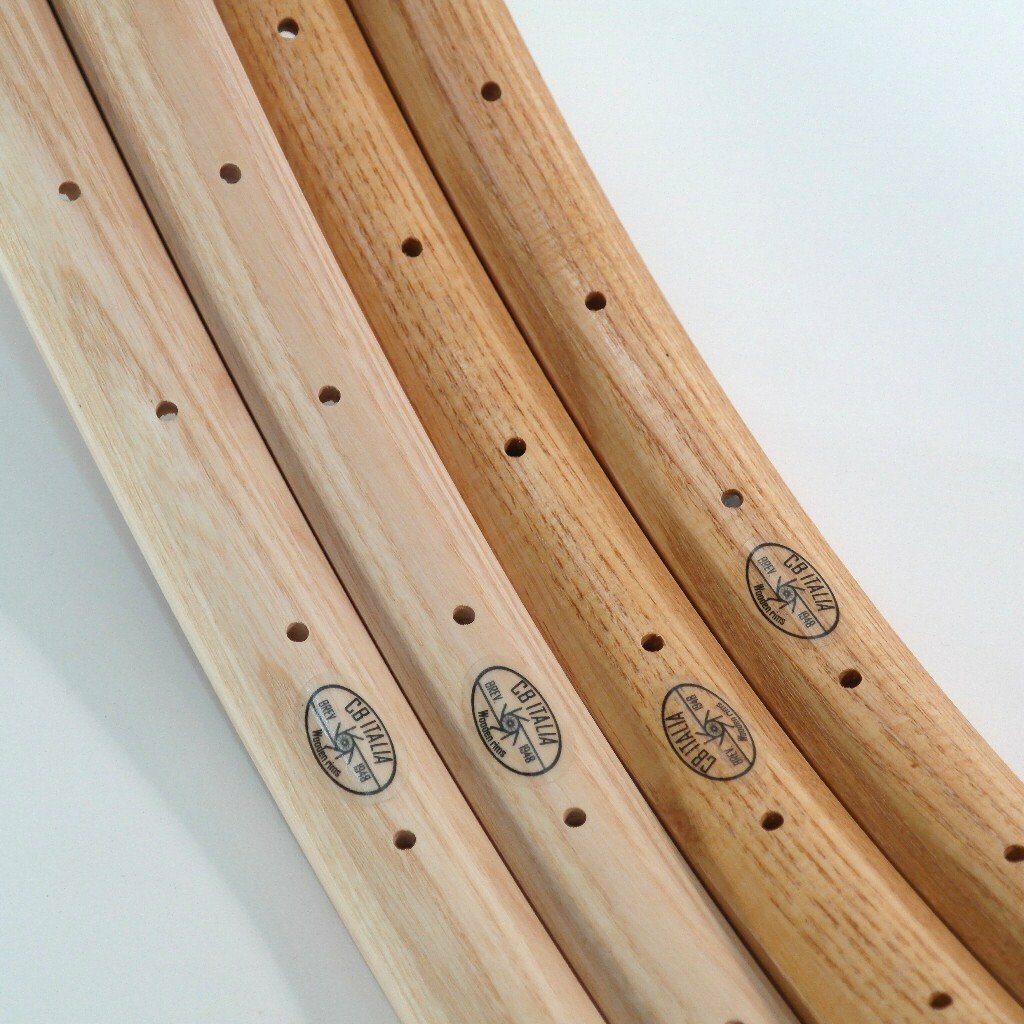 CB ITALIA pair (#2 rims) VIAGGIO wooden rims for pneumatic tires