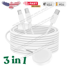 3 in1 USB C Magnetic Cable Charger For Apple iWatch SE/8/7/6/5/4/3/1/iPhone/iPod