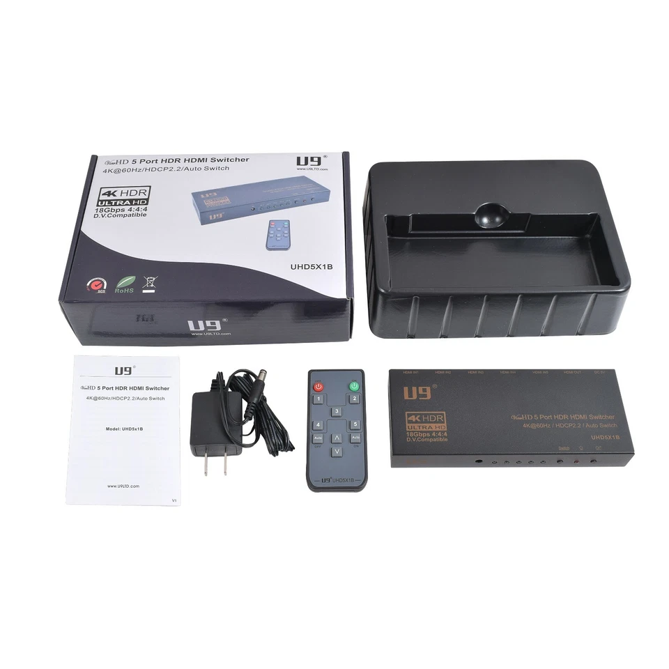 U9 ViewHD 4K60Hz 5 Port HDMI v2.0 4K 5x1 Switch 18Gbps HDR Dolby Vision UHD5X1B - Image 4 of 4