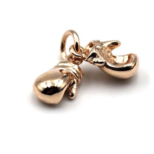 Solid 9ct Yellow or Rose or White Gold Small 2 x Boxing Gloves Pendant 1 PAIR - Picture 32 of 39