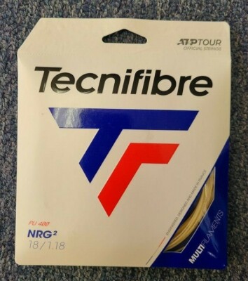 Tecnifibre NRG2 18 Gauge 1.18mm Tennis String NEW Natural