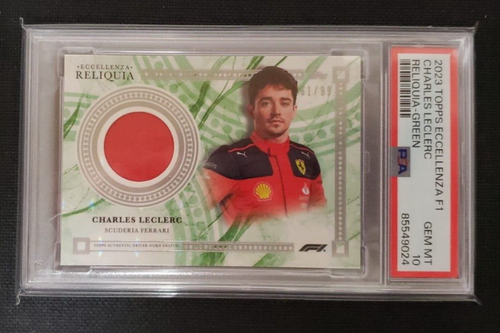 2023 Topps F1 Eccellenza Charles Leclerc Reliquia Green 20/99 PSA 10 PATCH