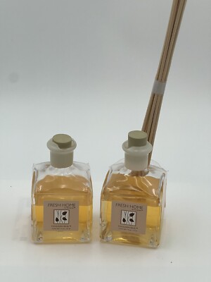 Party Lite Fresh Home   2 Mandarin Basil Oil Reed Diffuser Home Fragrance 5oz