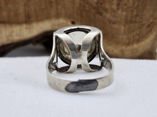 Ring Silber 835 Vintage Design mit großem Bergkristall Edelstein - Bild 7 von 11