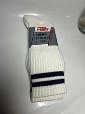 Pro Feet USPS United States Postal Service Socks USA 10-13 NOS VTG Striped Crew