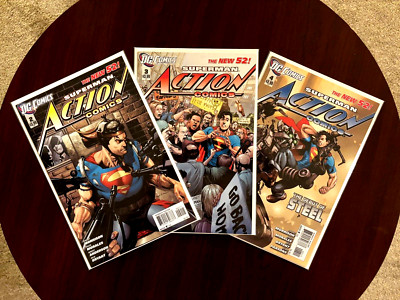 (Lot of 3 Comics) Action Comics #2 #3 & #4 (DC 2011-12) Grant Morrison 9.4 NM