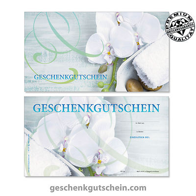 Gutscheinkarten ''Standard'' für Kosmetik, Beauty, Massage, Wellness, Spa KS1273