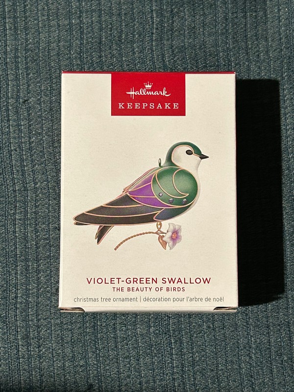 Hallmark 2024 Ornament - Violet-Green Swallow: Beauty of Birds
