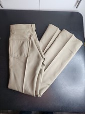 Levis 517 Boot Cut Tex Twill Pants Polyester Jeans 32x32 Light Bwn New Old Stock