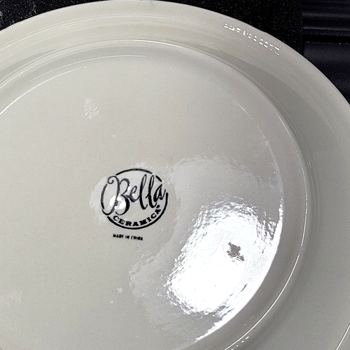 2 pc Bella Ceramica 8 3/4" Salad Dessert Plates Alfresco Apples Oranges Grapes - Picture 7 of 10