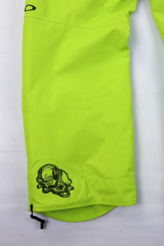Vintage Oakley Neon Green Distressed Nylon Membrane Bib Ski Snow Pants Size M - Picture 10 of 23