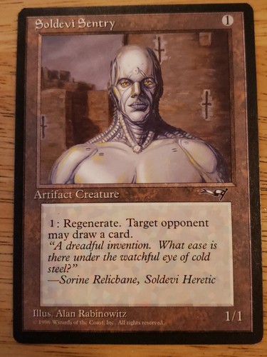1 tarjeta coleccionable Magic The Gathering Soldevi Sentry [Alianzas] Magic The Gathering - Imagen 1 de 5