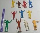 Vintage 1960s Marx Toys 6"in Cowboys, Indians & Football Players 11 Figure Lot