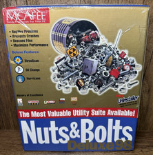 NEW McAfee Nuts Bolts Deluxe98 Cd-Rom 1998 Virus Protection Software Sealed