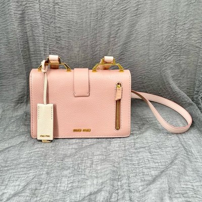 Miu Miu Taupe Pink White Accordion Bag 21x13x10cm | eBay