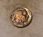 1936 Buffalo Nickel * Almost Uncirculated AU (rainbow toned) * XB119