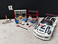 Playmobil Porsche Rennwagen mit Boxencrew & Zubeh&ouml;r