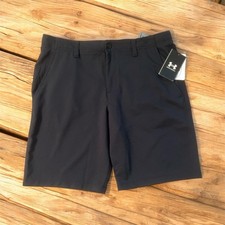 Under Armour Boys Black Performance Shorts NWT Size XL Lightweight Stretch