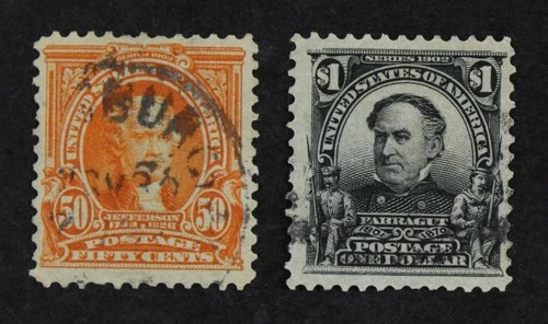 CKStamps: US Stamps Collection Scott#310 311 50c $1 Used
