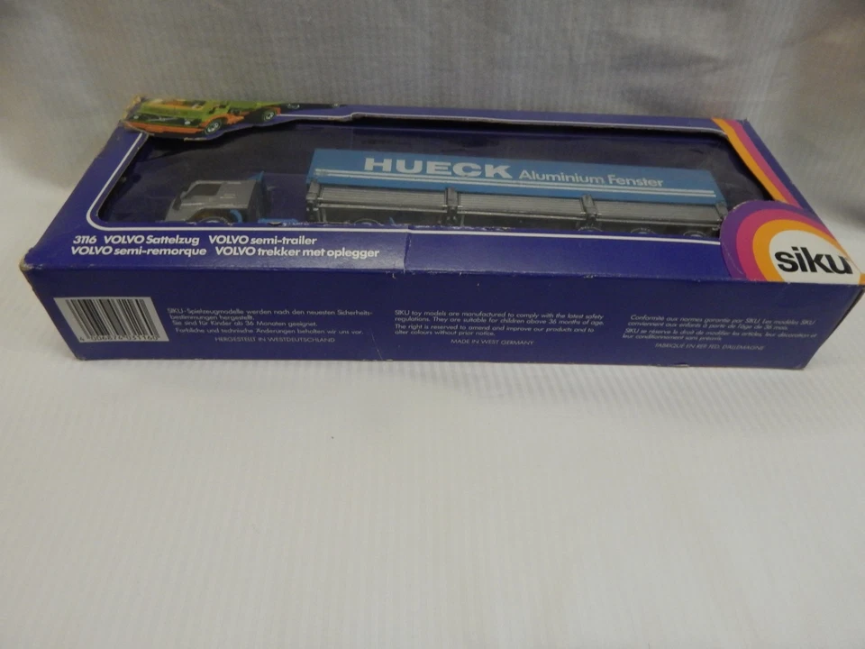 SIKU VOLVO FL7 SEMI TRAILER HUECK ALUMINIUM FENSTAR 3116 BOXED 1:55 SCARCE - Image 4 of 4