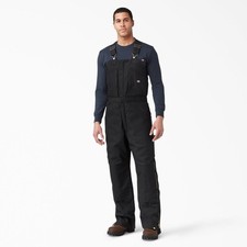 Dickies Duck Insulated Bib Overalls Black XL Regular New With Tags