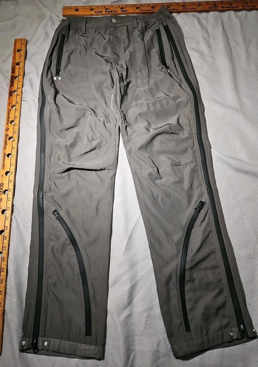 FAR ARCHIVE From What Mens Pants Medium Gray Curve Zip Trackpants Zip Luxury