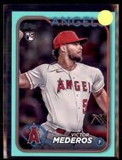 2024 Topps Aqua Parallel Victor Mederos Los Angeles Angels #270