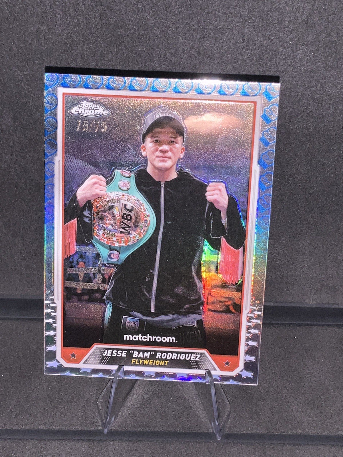 2024 Topps Chrome Boxing #61 Jesse Bam Rodriguez RARE Glove Logo Refractor 75/75