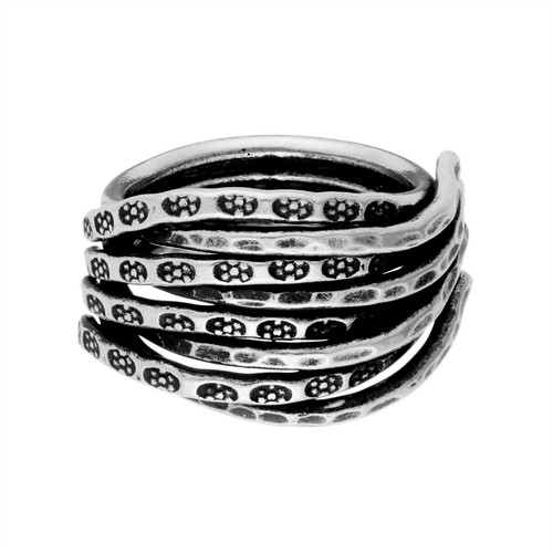 Boucles D'Oreilles Tribal 'Fleur Osseuse' SPIRALE - Marque 81stgeneration | Neuf Avec étiquettes
