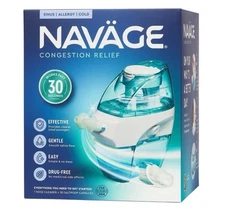 Navage Nasal Care Saline Nasal Irrigation Multi-User Includes 20 SaltPod Capsule