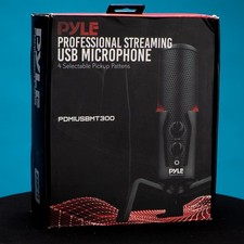Pyle Professional USB Microphone PDMIUSBMT300 Black 4 Pickup Patterns New