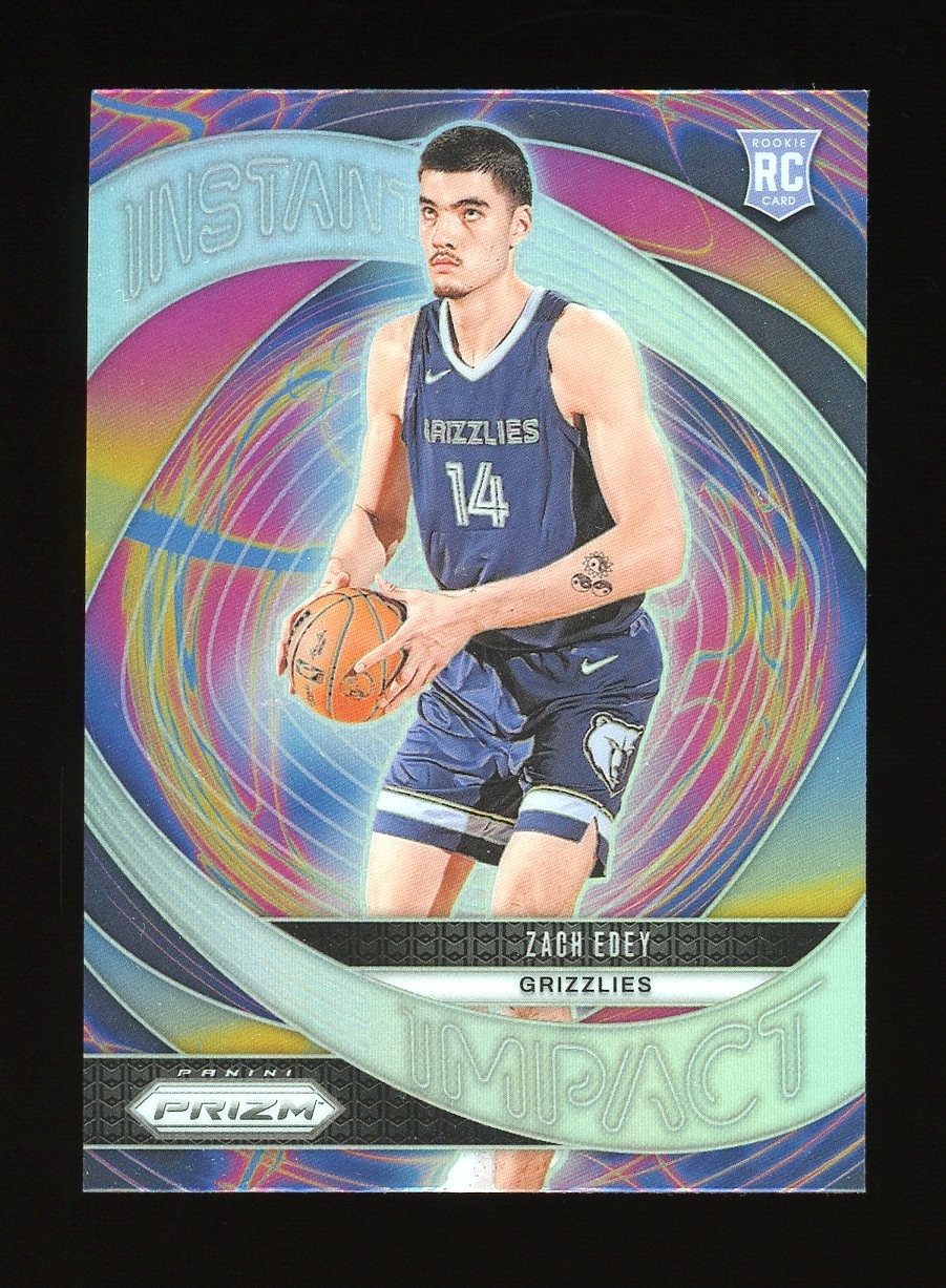ZACH EDEY RC 2024-25 PRIZM INSTANT IMPACT SILVER PRIZM #25 GRIZZLIES ROOKIE