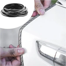 Car Door Edge Guards, 16Ft U Shape Door Edge Trim, Rubber Molding Carbon Fiber